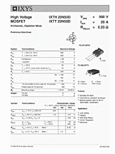 DataSheet IXTH20N50D pdf